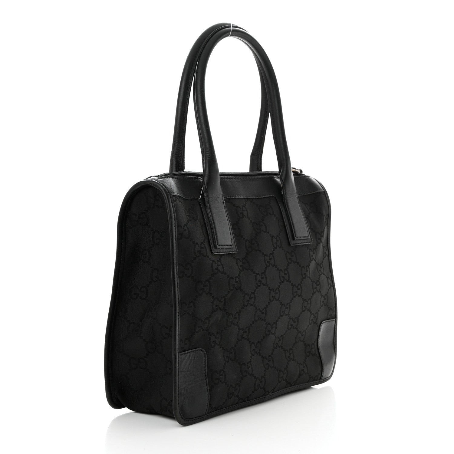 Gucci Nylon Monogram Tote Bag Black 3 of 11