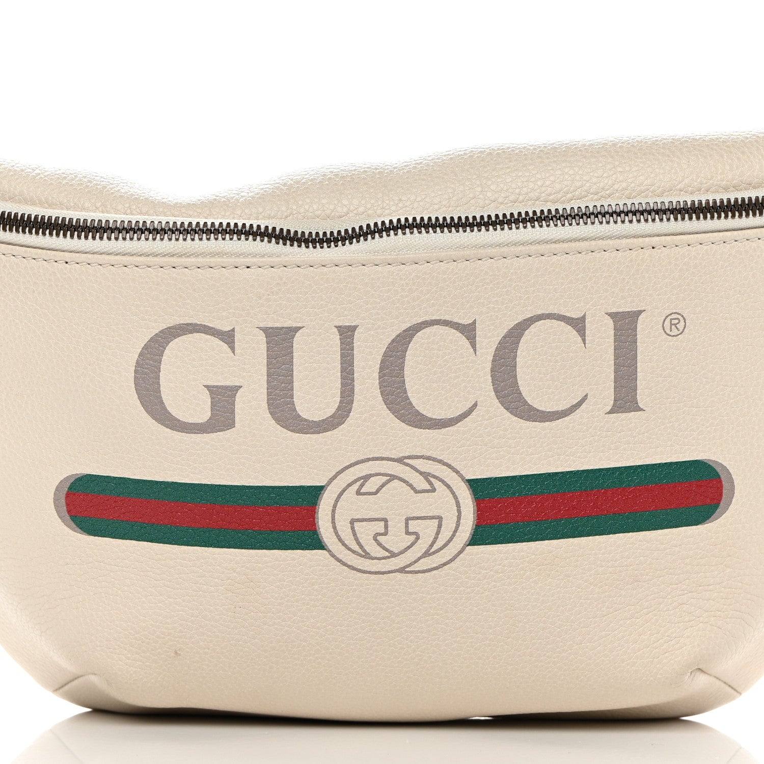 Gucci Grained Calfskin Logo Belt Bag White 8 of 13