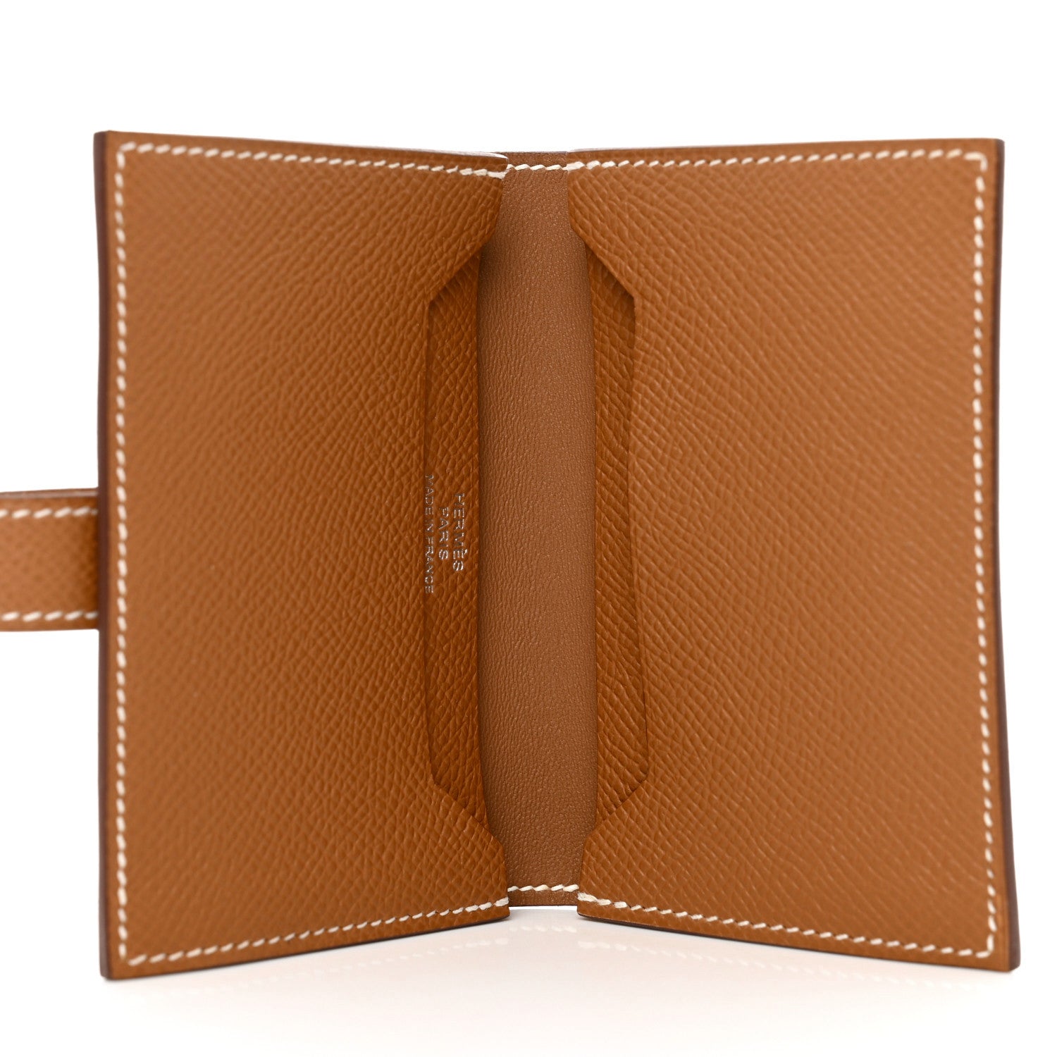 Hermes Epsom Bearn Card Holder Wallet Gold 5 of 7