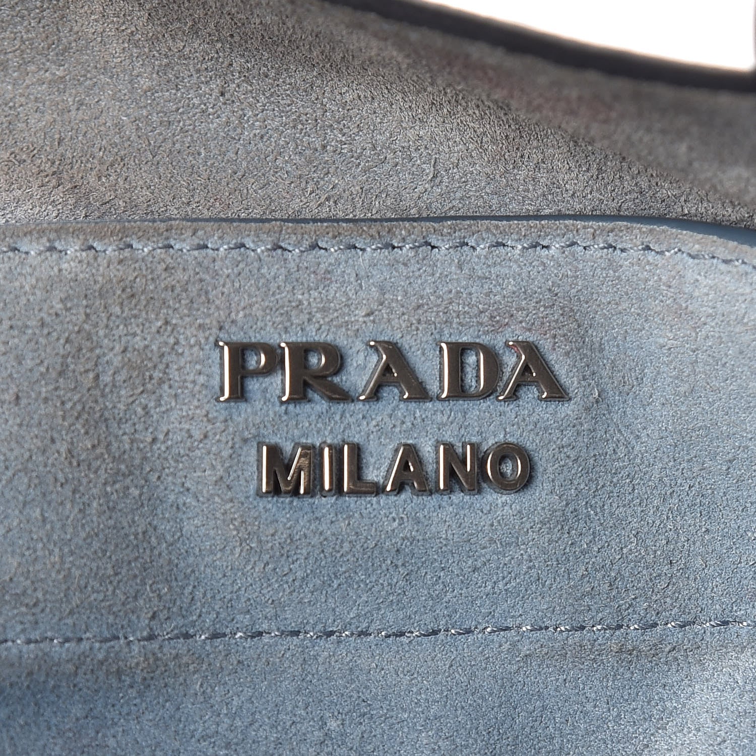Prada Glace Calfskin Etiquette Fringe Shoulder Bag Black Astrale 7 of 13