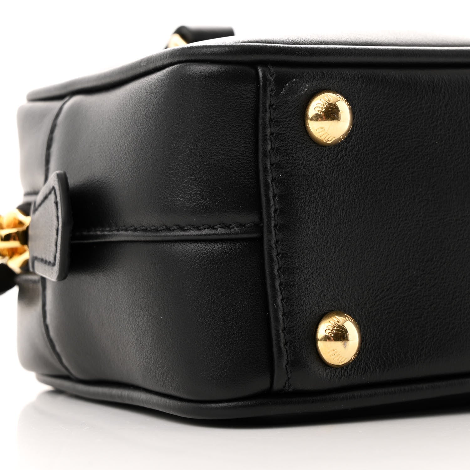 Miu Miu Calfskin Regular Arcadie Top Handle Bag Black 8 of 10