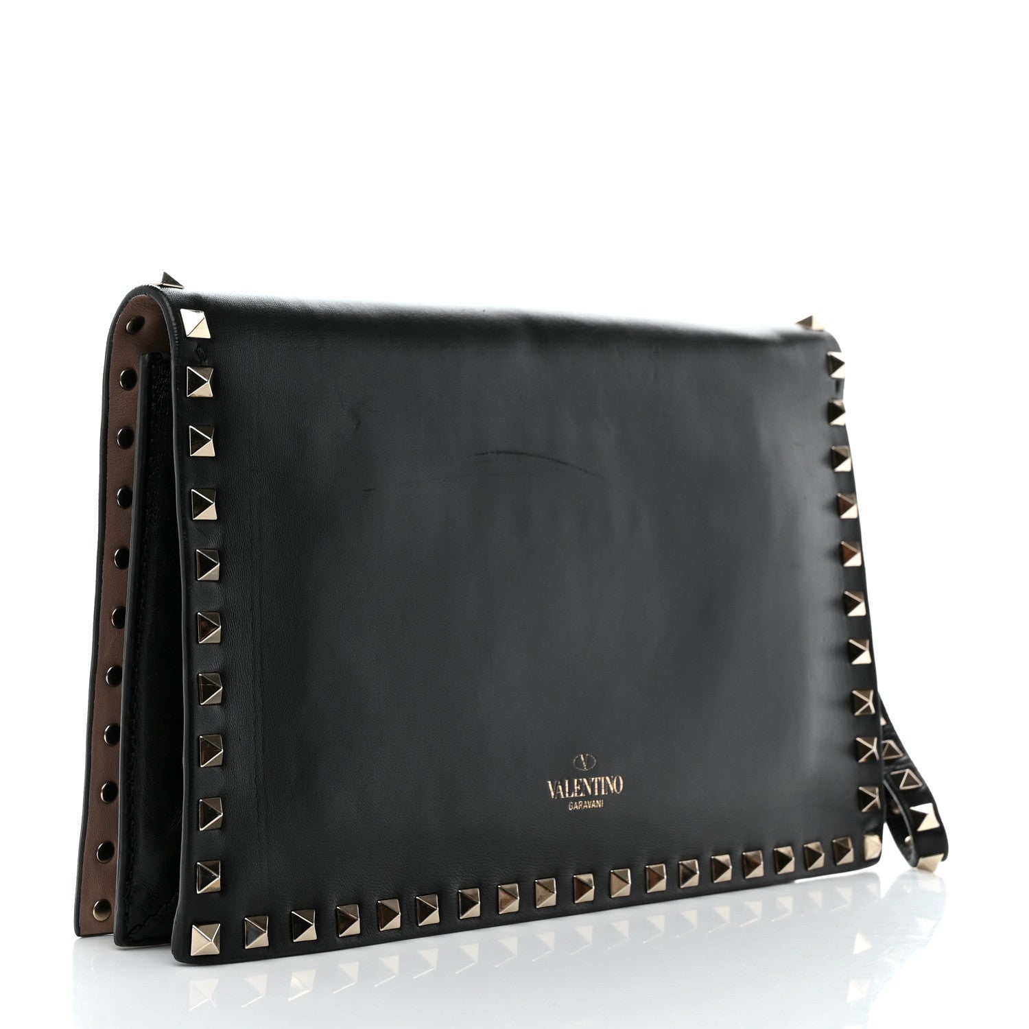 Valentino Garavani Nappa Rockstud Wristlet Clutch Black 3 of 8