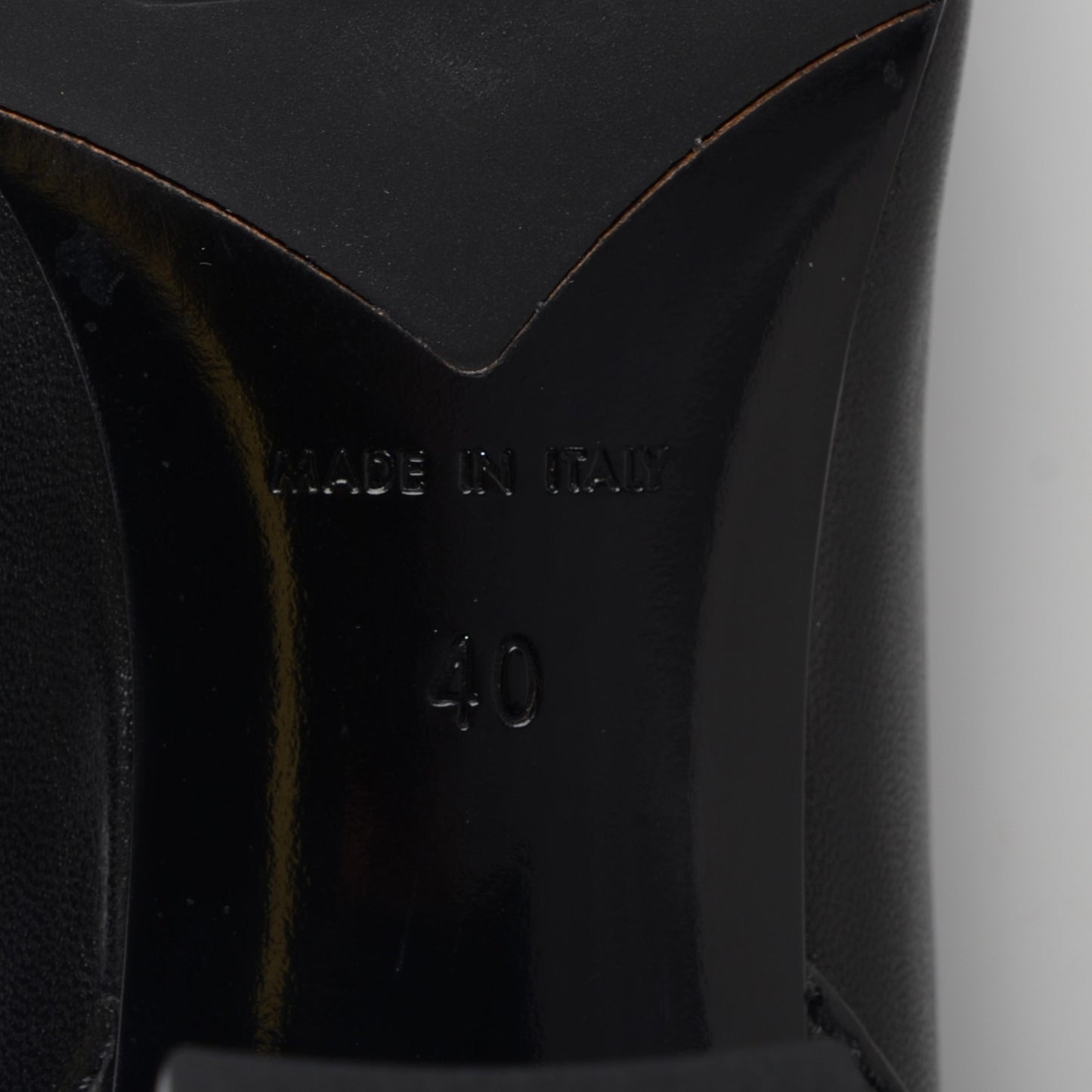 Lambskin Patent Cap Toe Over The Knee Boots 40 Black