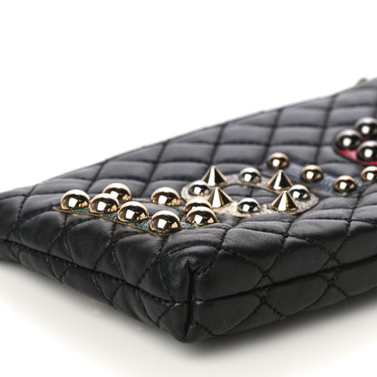Dolce & Gabbana Lambskin Watersnake Embellished Lucia Crosssbody Bag Black 9 of 10