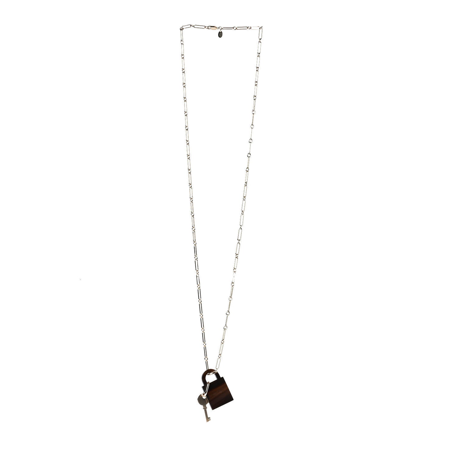 Permabrass Buffalo Horn Amulette Padlock PM Pendant Necklace