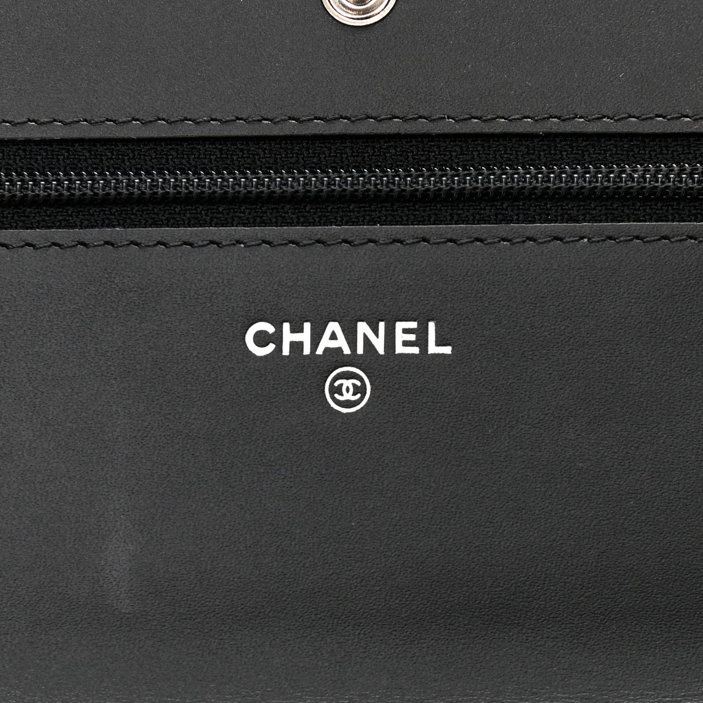 Aged Calfskin Quilted Lucky Charms 2.55 Reissue Wallet On Chain WOC Black