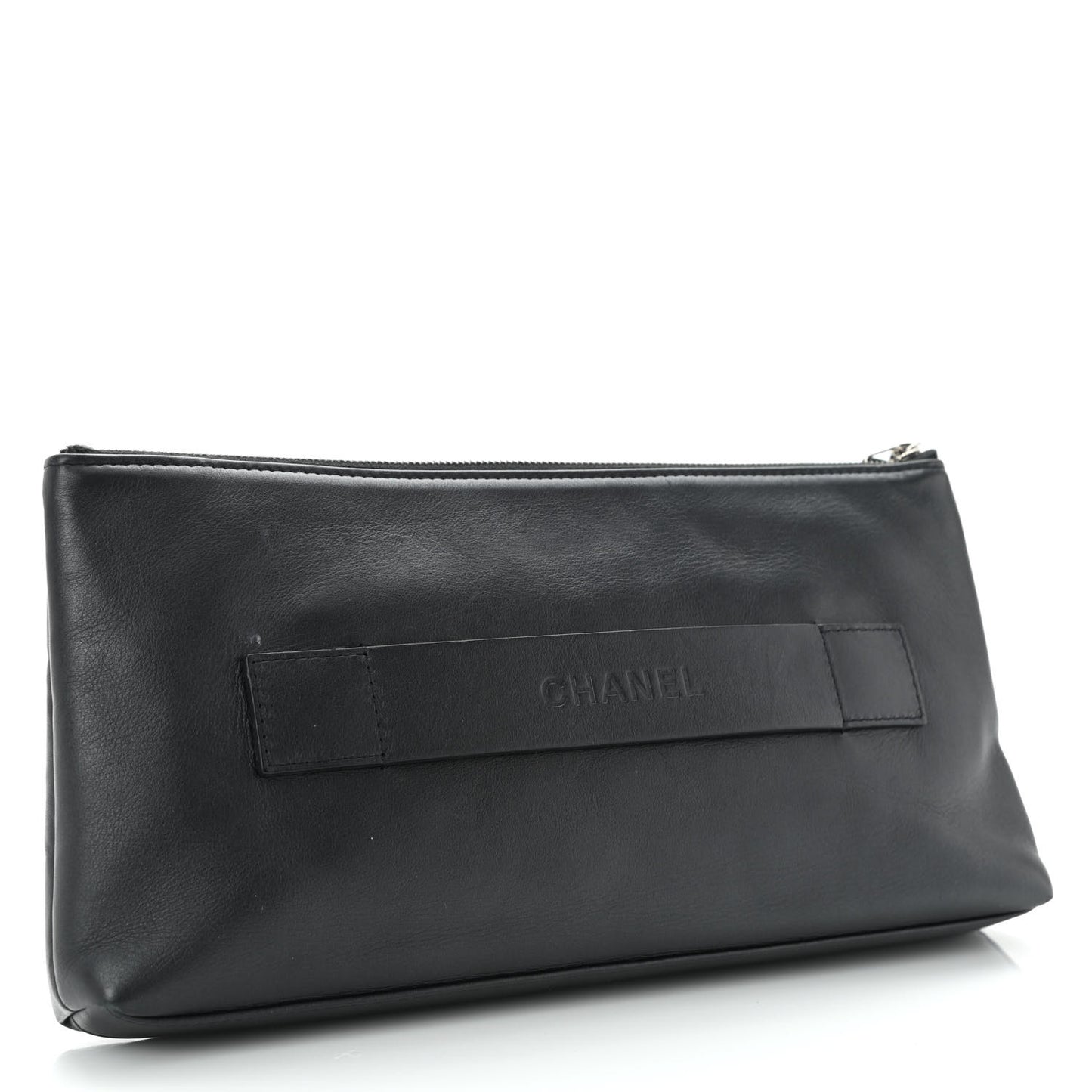 Metallic Calfskin Keyboard Pouch Black