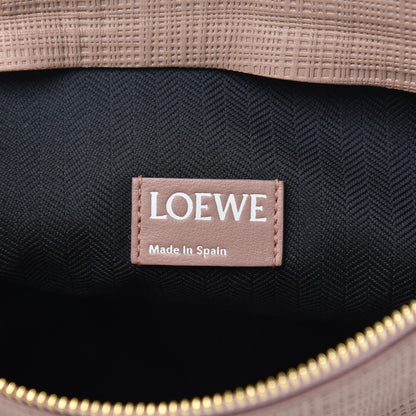 Loewe Calfskin Linen Embossed Large T Pouch Blush 6 of 9