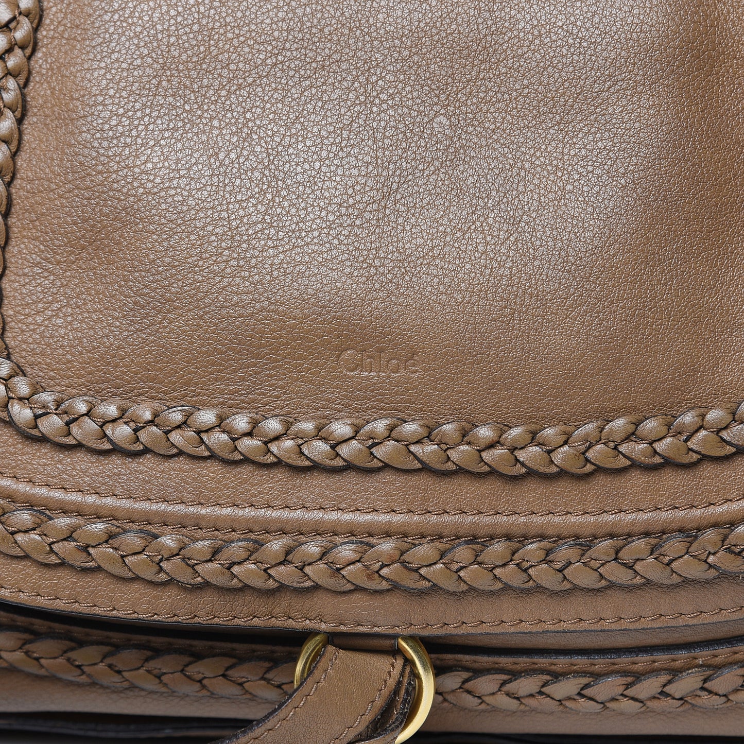 Calfskin Braided Medium Marcie Satchel Nut