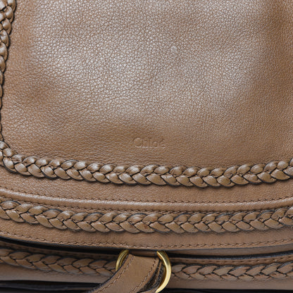 Chloe Calfskin Braided Medium Marcie Satchel Nut 18 of 19