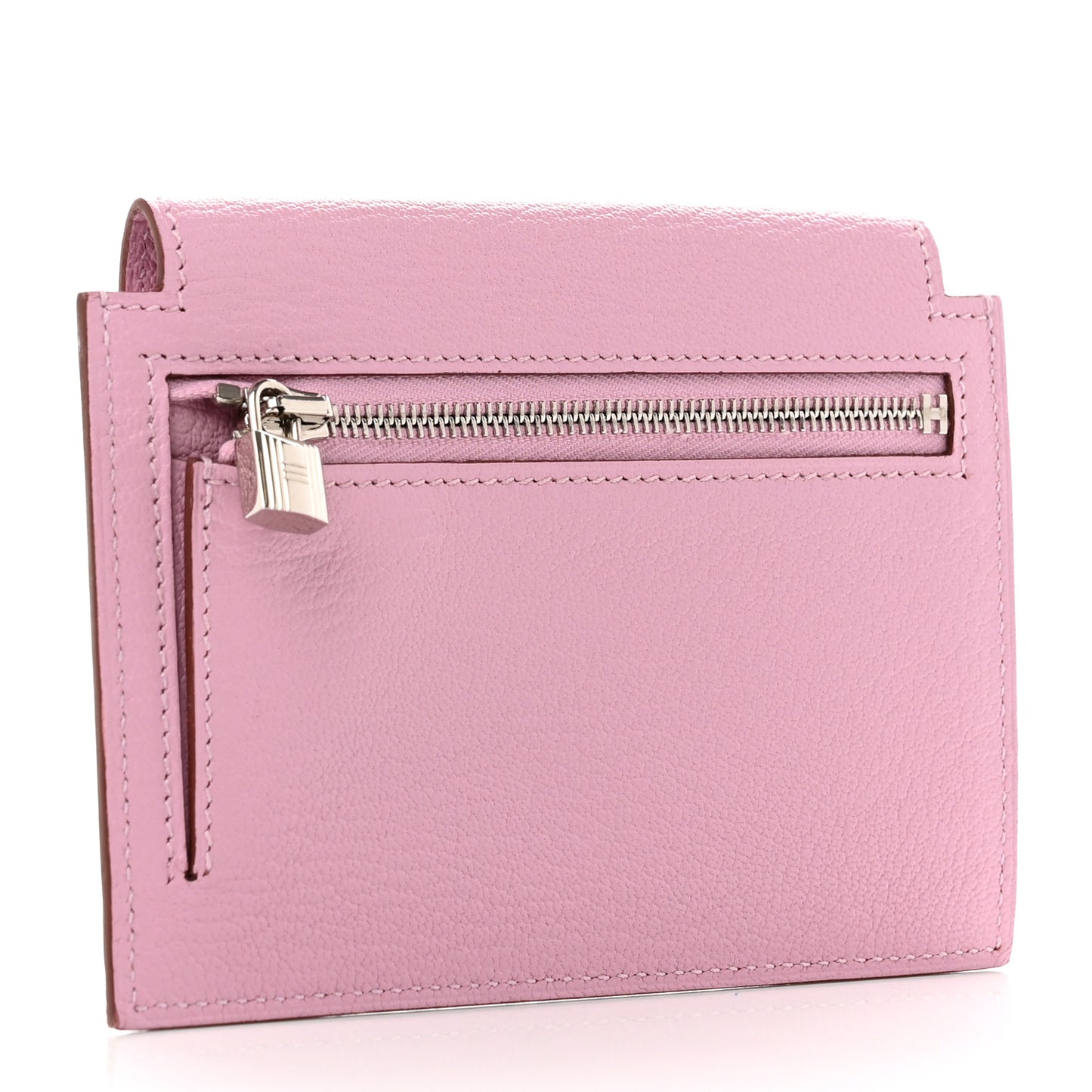 Chevre Mysore Kelly Pocket Compact Wallet Mauve Sylvestre