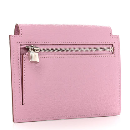 Hermes Chevre Mysore Kelly Pocket Compact Wallet Mauve Sylvestre 3 of 7