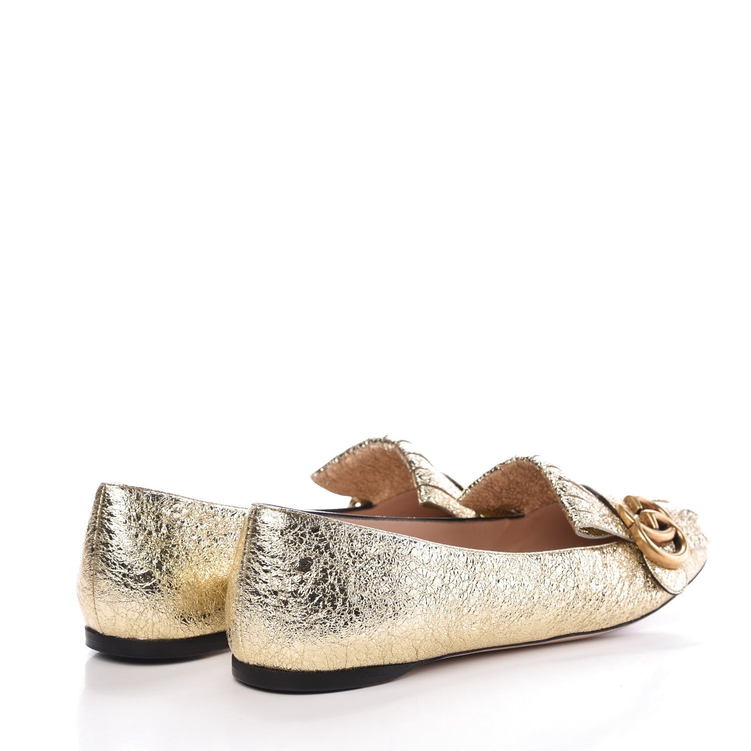 Gucci Galassia GG Marmont Fringe Flats 38 Platino 4 of 10