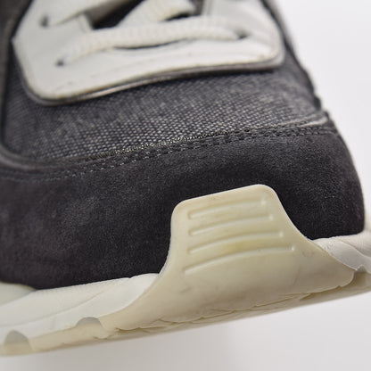 Chanel Suede Calfskin CC Sneakers 38.5 Grey 14 of 15