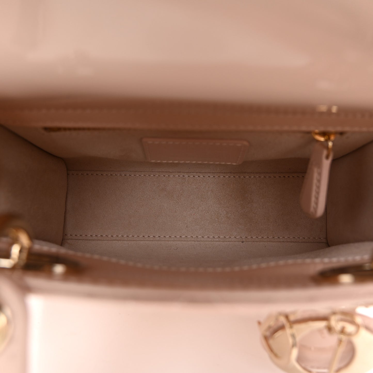 Patent Cannage Mini Lady Dior Light Pink