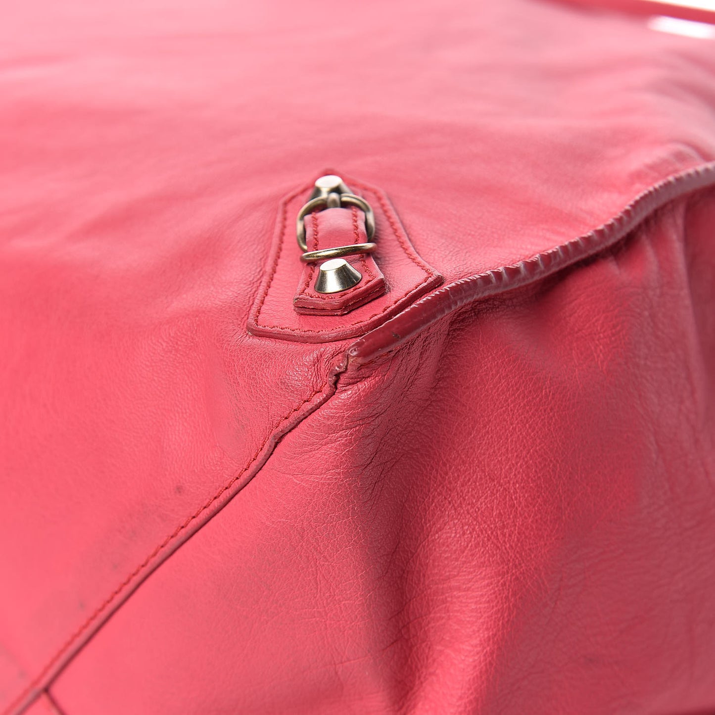 Veau Papier A4 Zip Around Tote Rouge Grenade