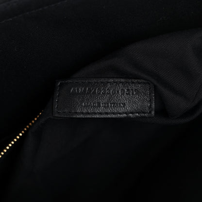 Saint Laurent Suede All-Over Monogram Medium Le Monogramme Duffle Black 7 of 11