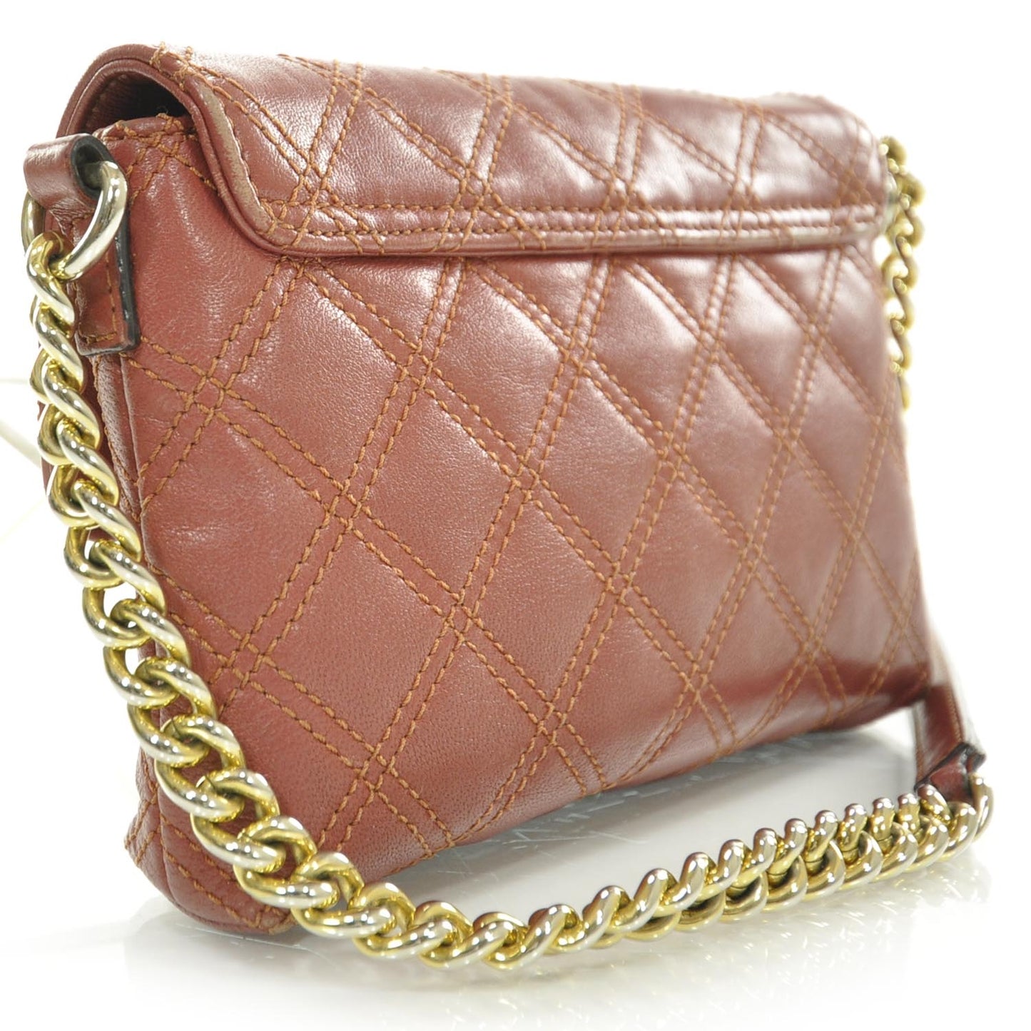 Leather Quilted The Single Shoulder Bag Rose
