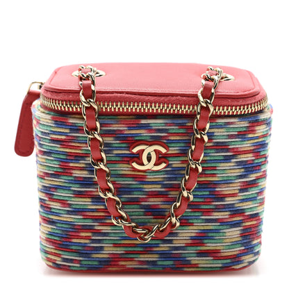 Chanel Embroidered Thread Mini Vanity With Chain Multicolor 1 of 10