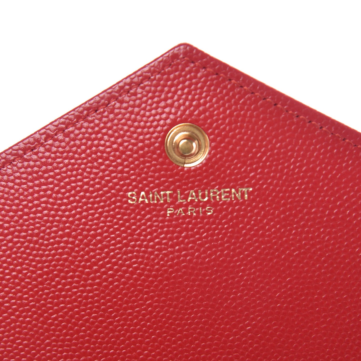 Grain De Poudre Matelasse Chevron Monogram Chain Wallet New Red