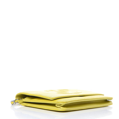 Chanel Caviar Timeless CC Wallet on Chain WOC Yellow 4 of 17