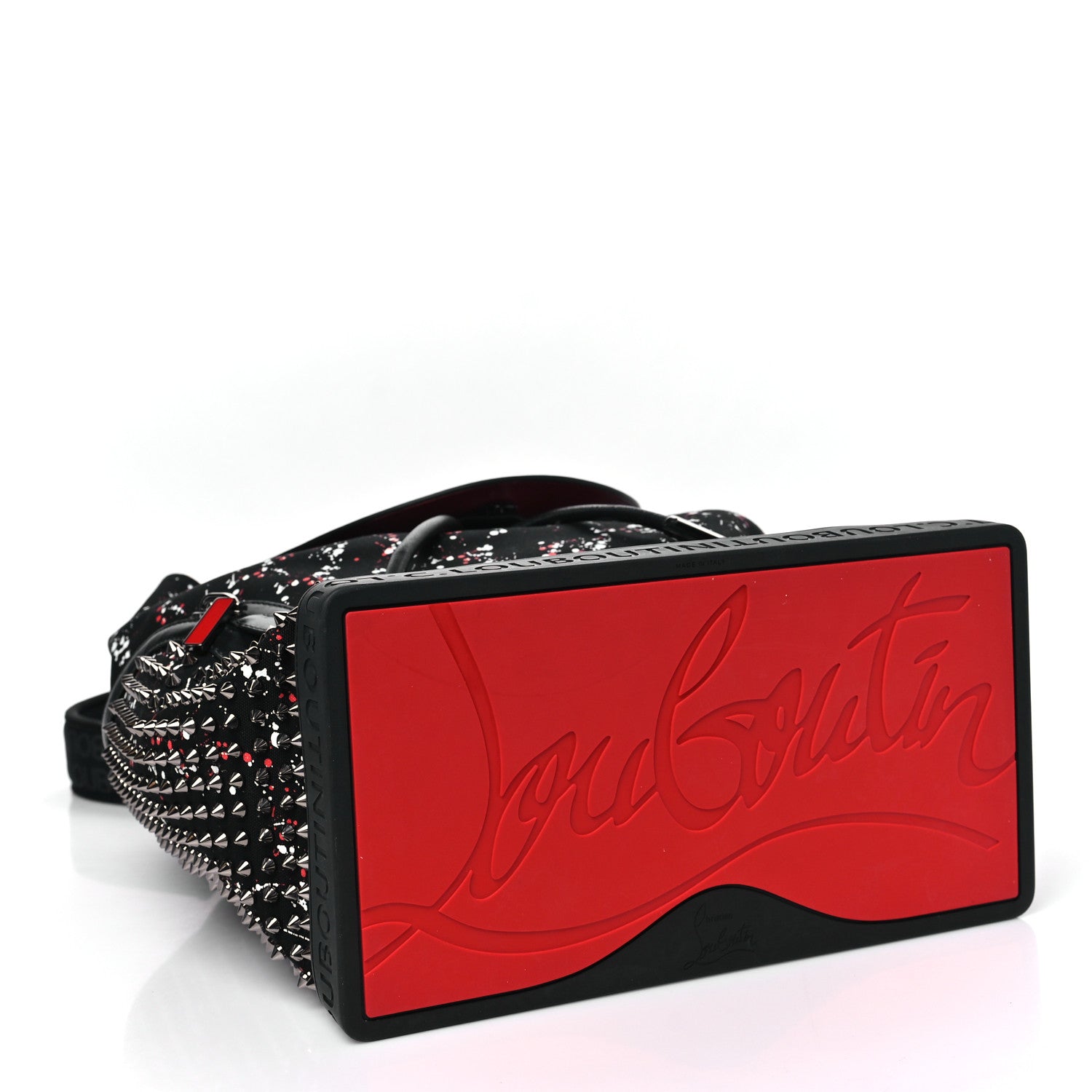 Christian Louboutin Canvas Splash Print Spiked Explorafunk