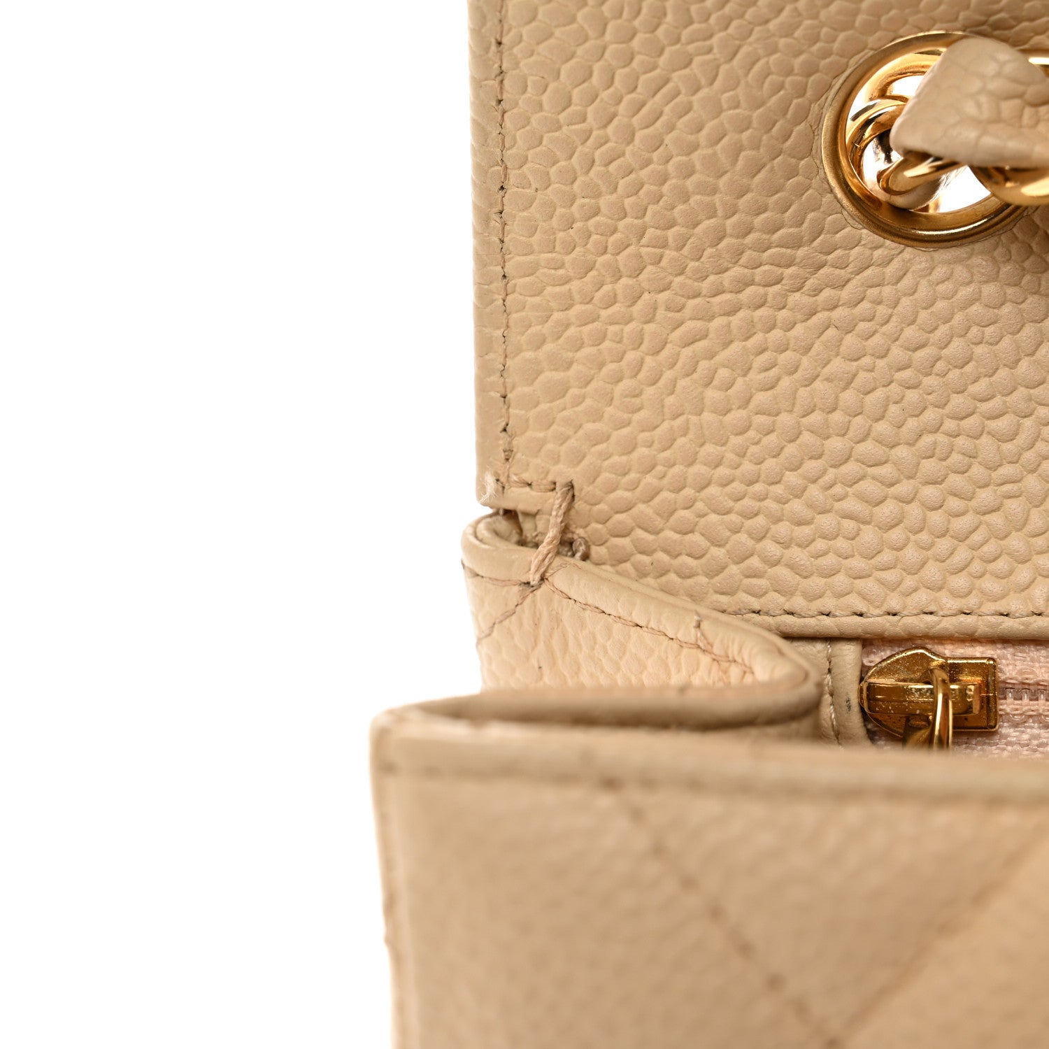Chanel Caviar Quilted Jumbo Single Flap Beige 13 of 13
