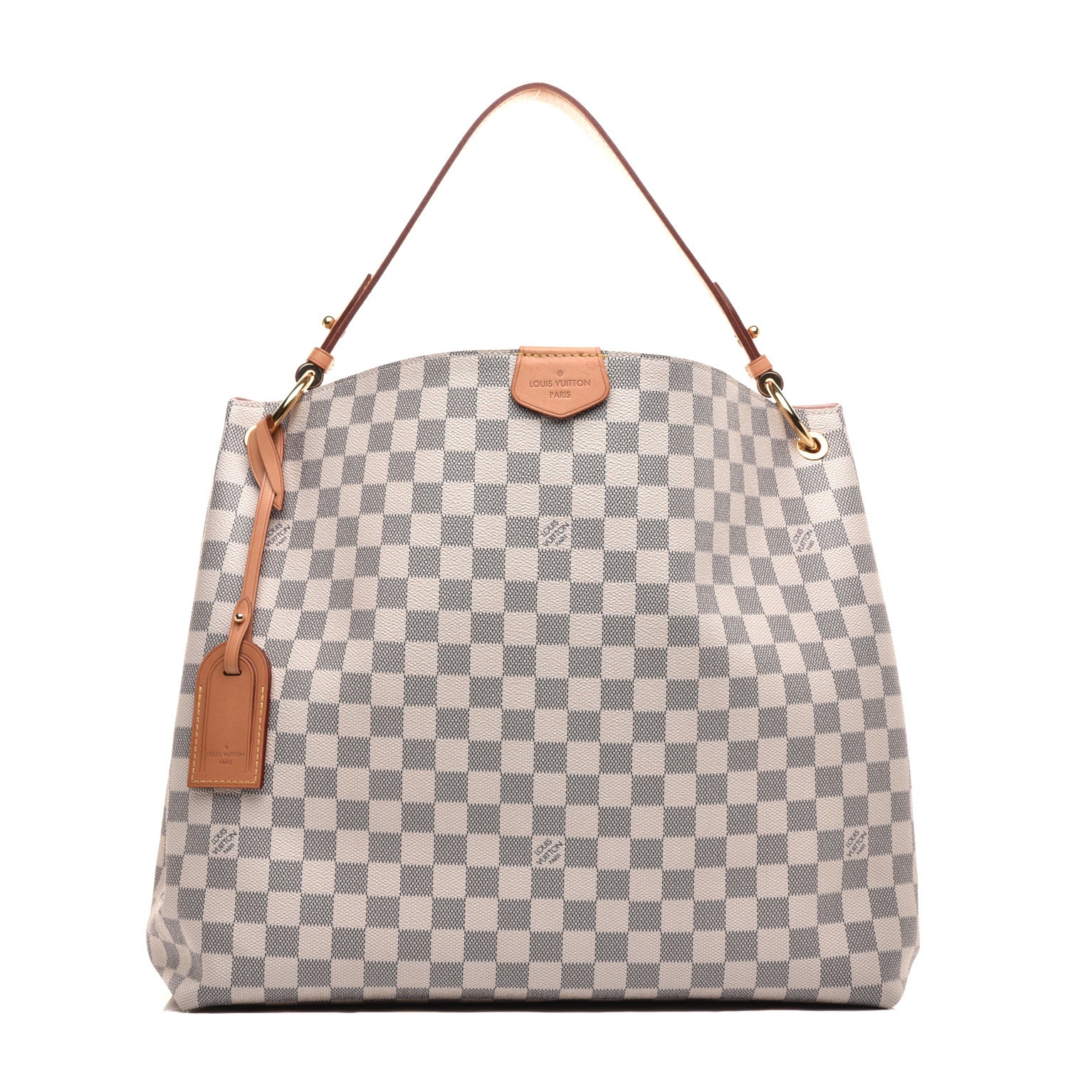 Louis Vuitton Damier Azur Graceful MM Rose Ballerine 1 of 9