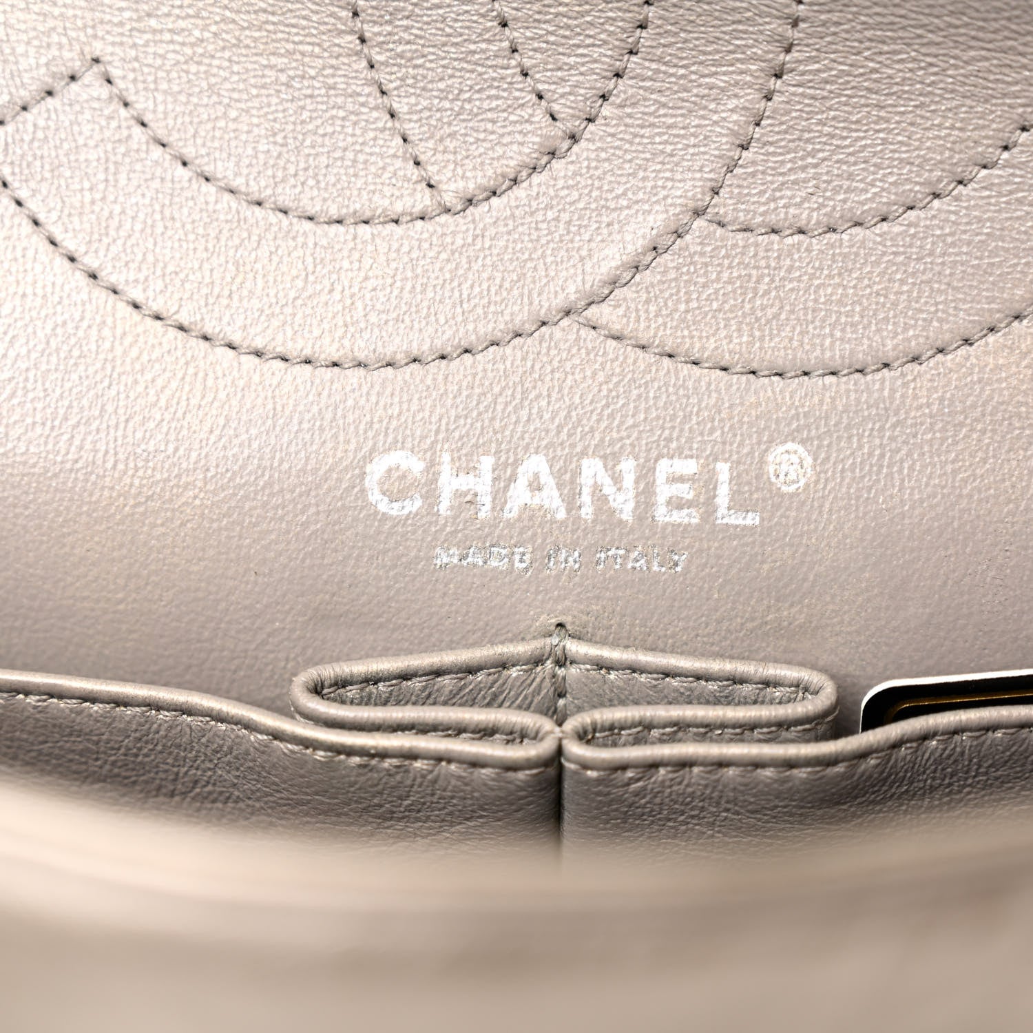 Chanel Metallic Aged Calfskin Quilted 2.55 Reissue 226 Flap Pewter 6 of 11
