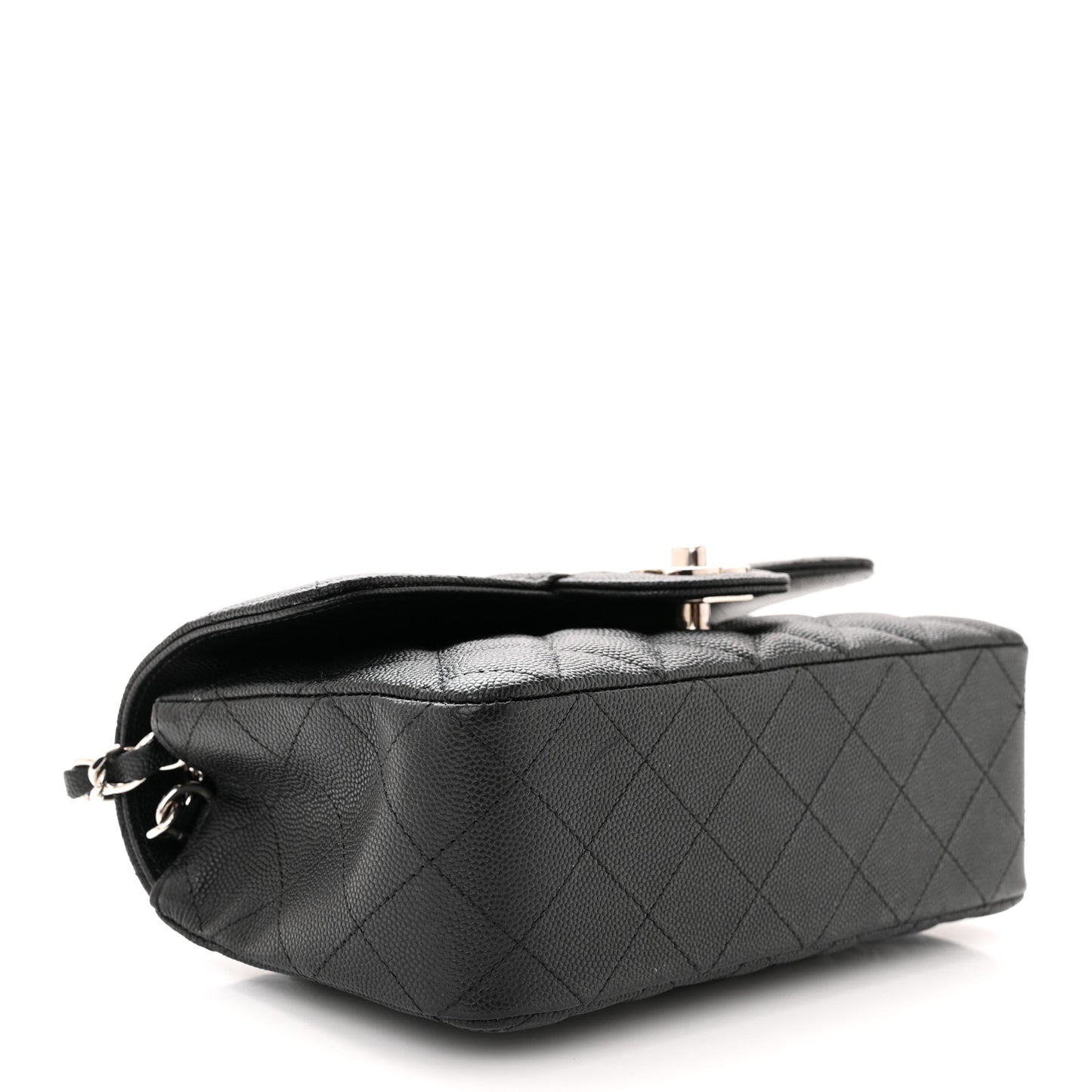 Caviar Quilted Mini Rectangular Flap Black