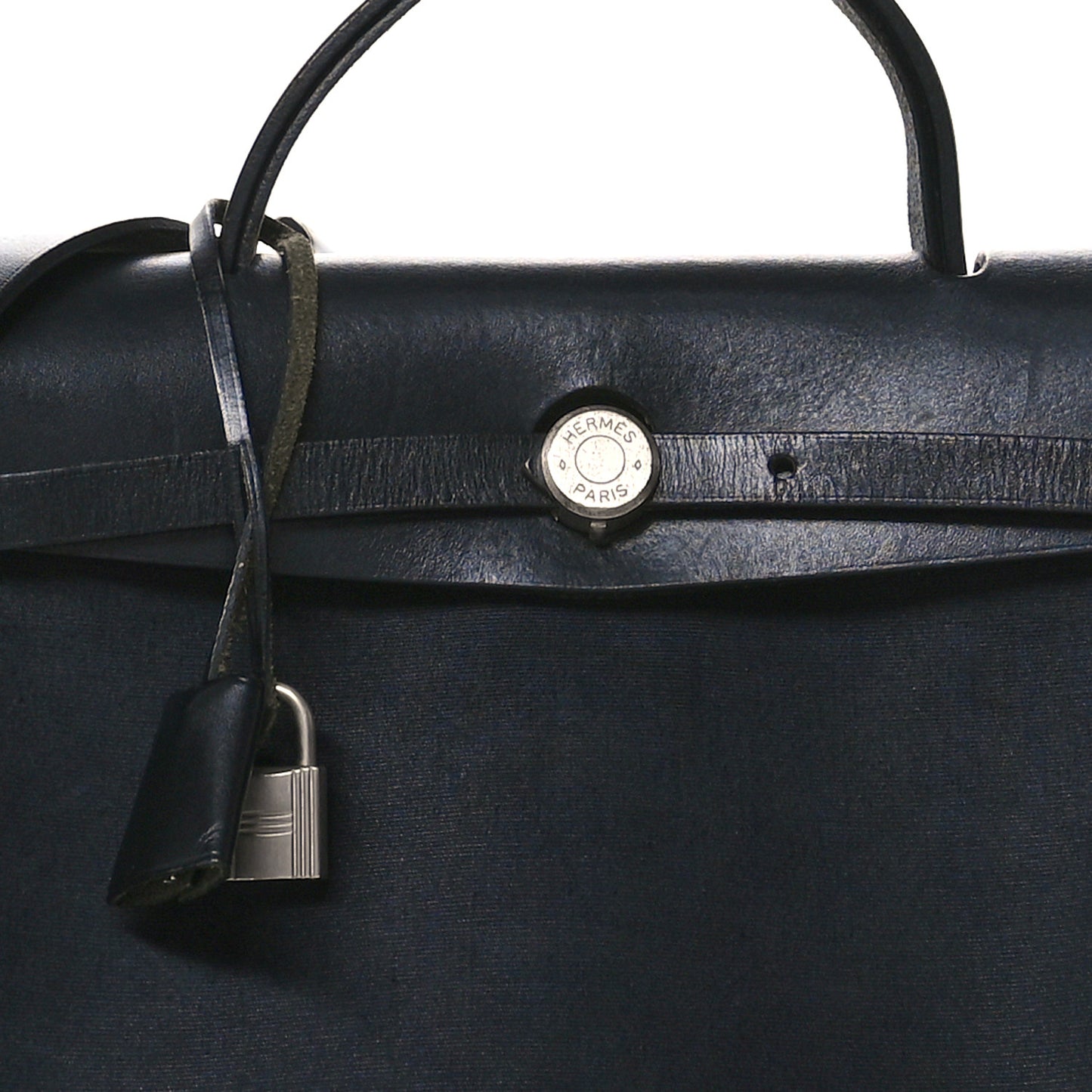 Toile Vache Calfskin Herbag 30 PM Black