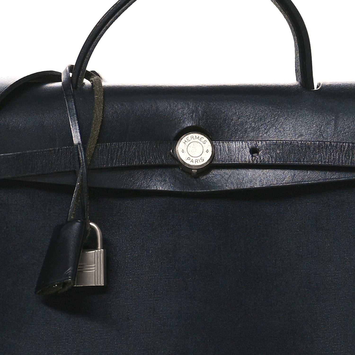 Hermes Toile Vache Calfskin Herbag 30 PM Black 8 of 13