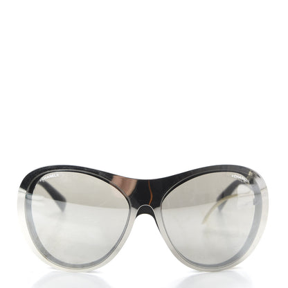 Chanel Clip On Sunglasses 71230 Mirror Grey Black 2 of 10
