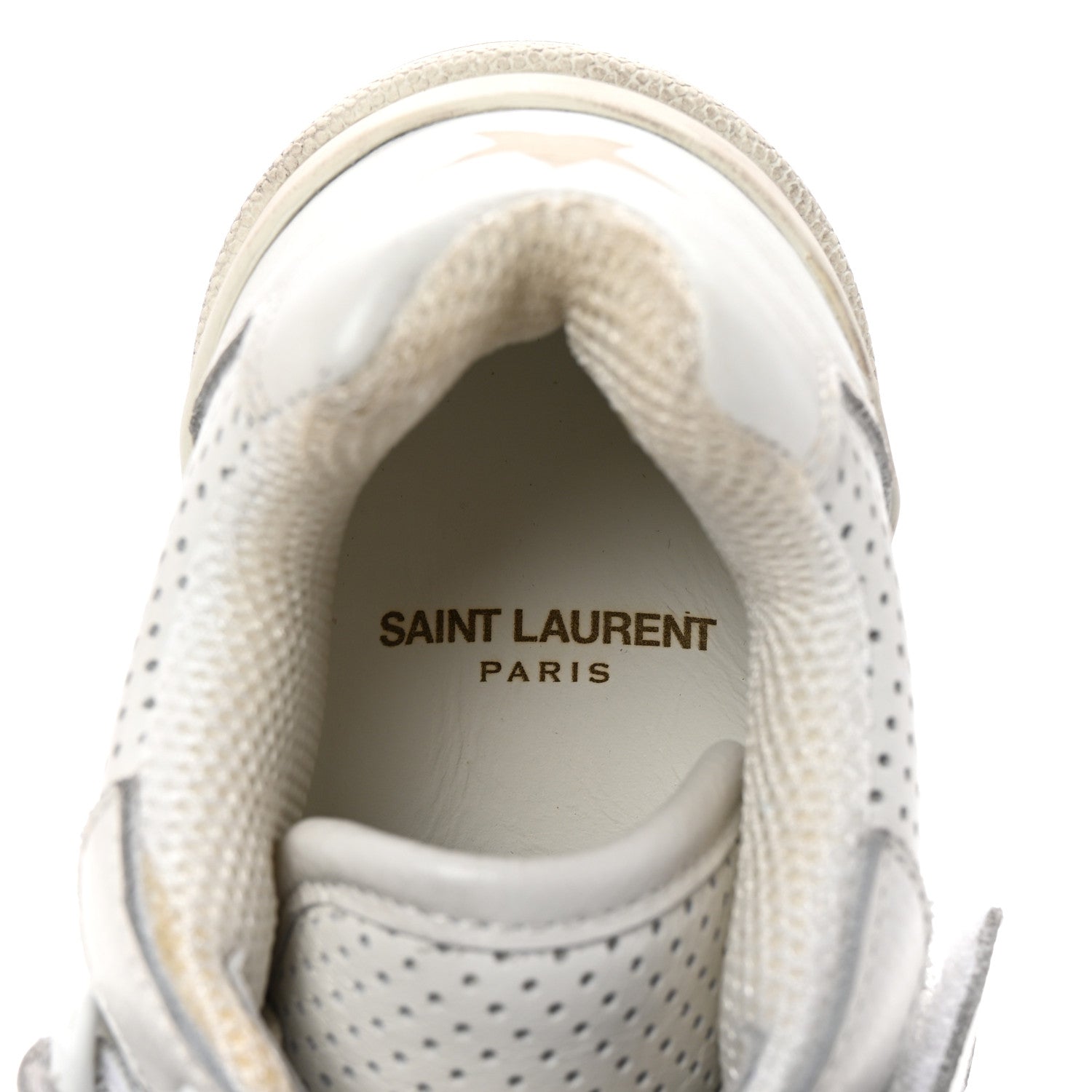 Saint Laurent Calfskin Perforated Womens SL24 Sneakers 36 White 8 of 10