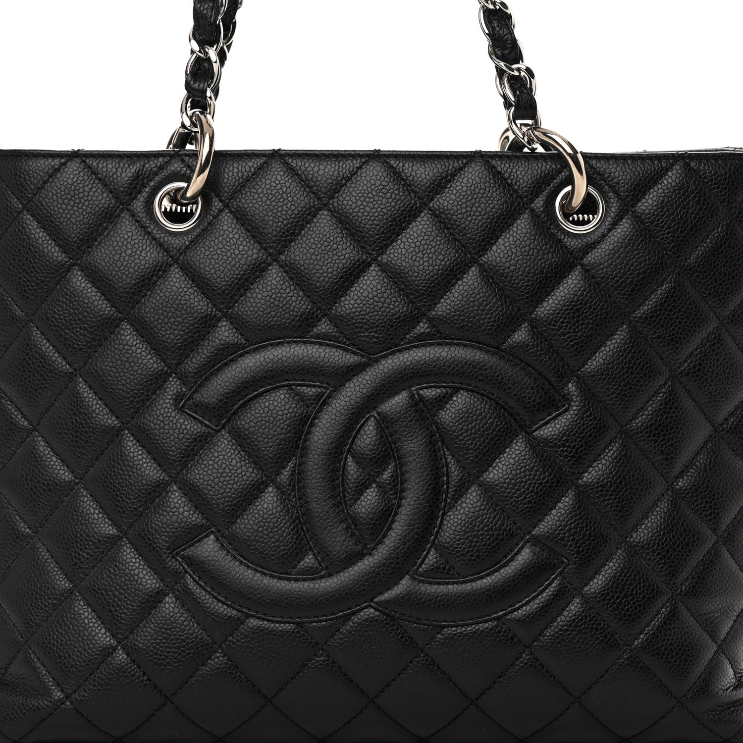 Chanel Caviar Quilted Grand Shopping Tote GST Black 8 of 13