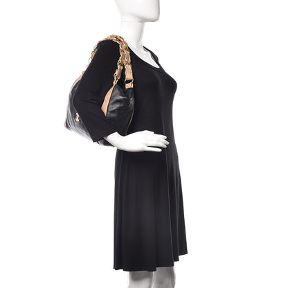 Chanel Lambskin Small Olsen Shoulder Bag Black Beige 2 of 11