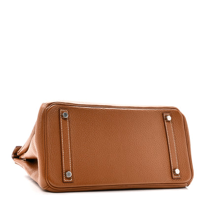 Hermes Taurillon Clemence Birkin 30 Gold 4 of 10