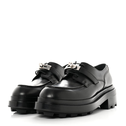 Hermes Glossed Calfskin First Oxford 35.5 Black 3 of 9