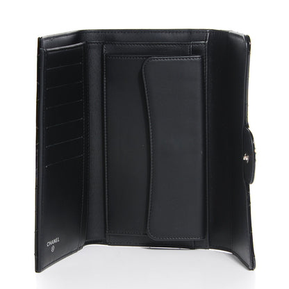 Chanel Patent Calfskin Quilted Large Flap Wallet Black 5 of 7