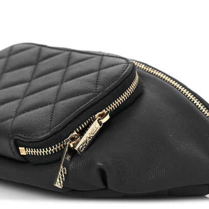 Chanel Caviar Quilted Business Affinity Waist Belt Bag Navy 10 of 10