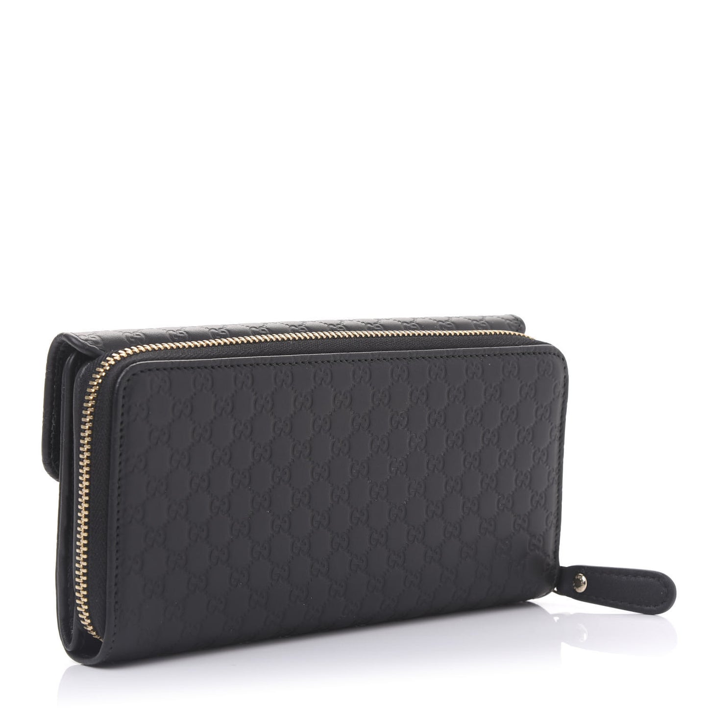 Soft Microguccissima Continental Zip Wallet Black