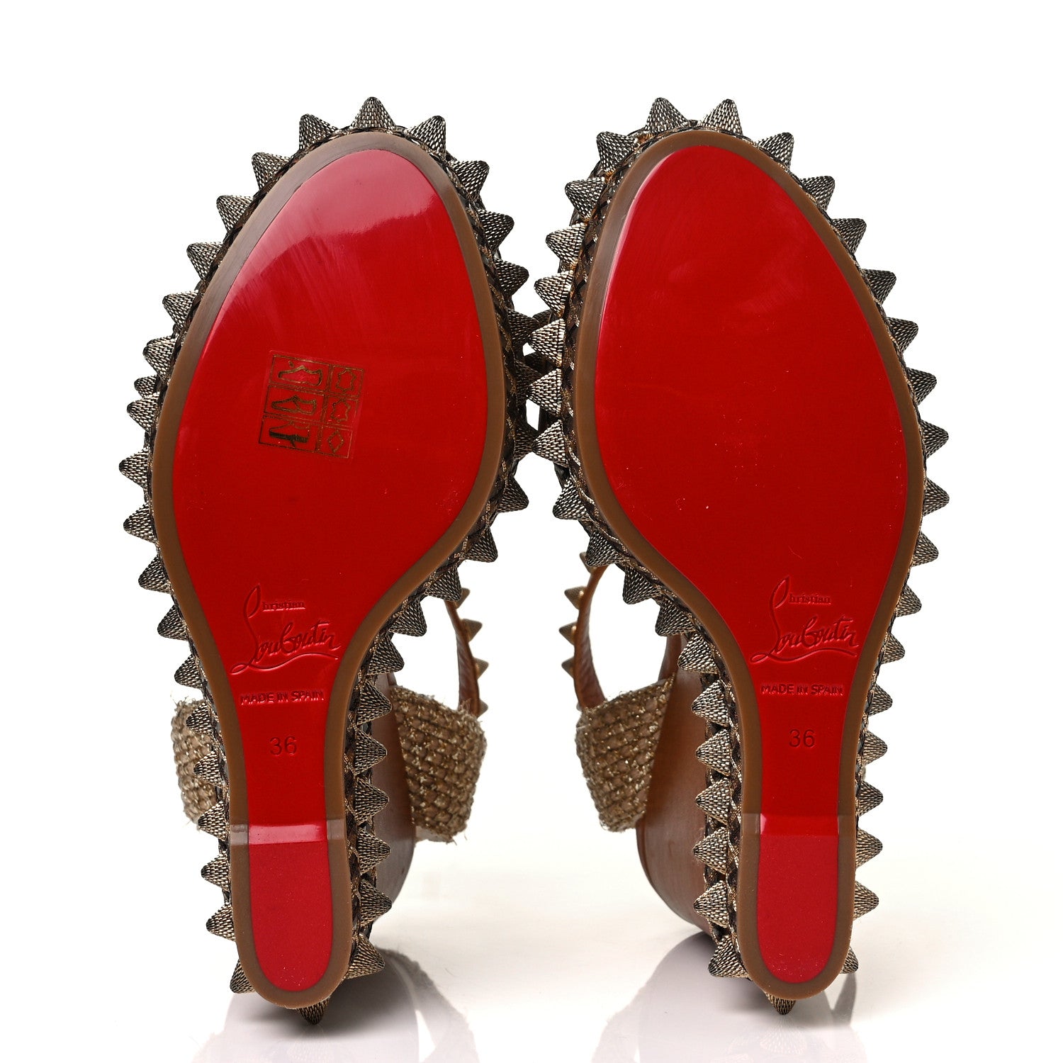 Christian Louboutin Calfskin Cordorella 110 Wedge Sandals 36 Version Cuoio 5 of 8