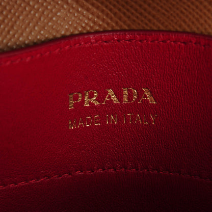 Prada Saffiano Cuir Medium Double Bag Caramel 6 of 7
