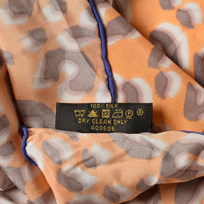 Louis Vuitton Silk Giant Leopard Square Scarf 6 of 7