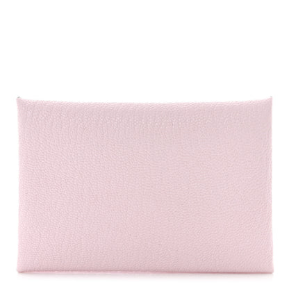 Hermes Chevre Mysore Calvi Card Case Rose Darling 1 of 8