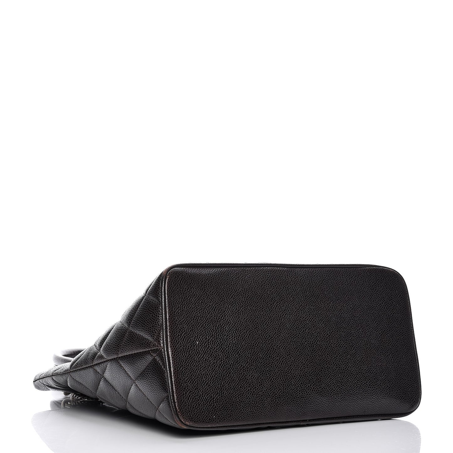Caviar Quilted Medallion Tote Dark Brown