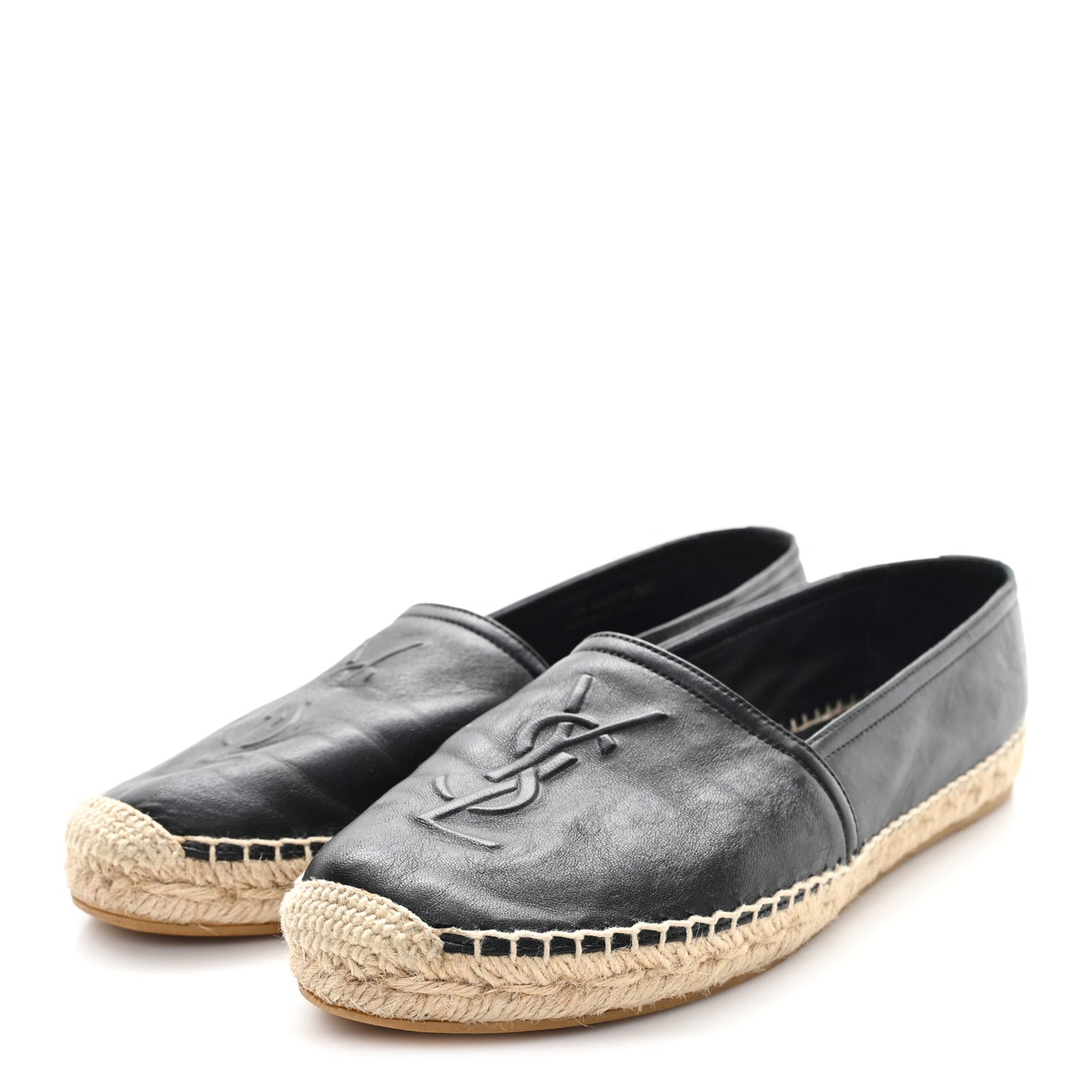 Lambskin Monogram Espadrilles 39.5 Black