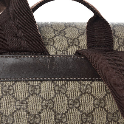 Gucci GG Supreme Monogram Medium Single Buckle Rucksack Backpack Beige Ebony Brown 10 of 11