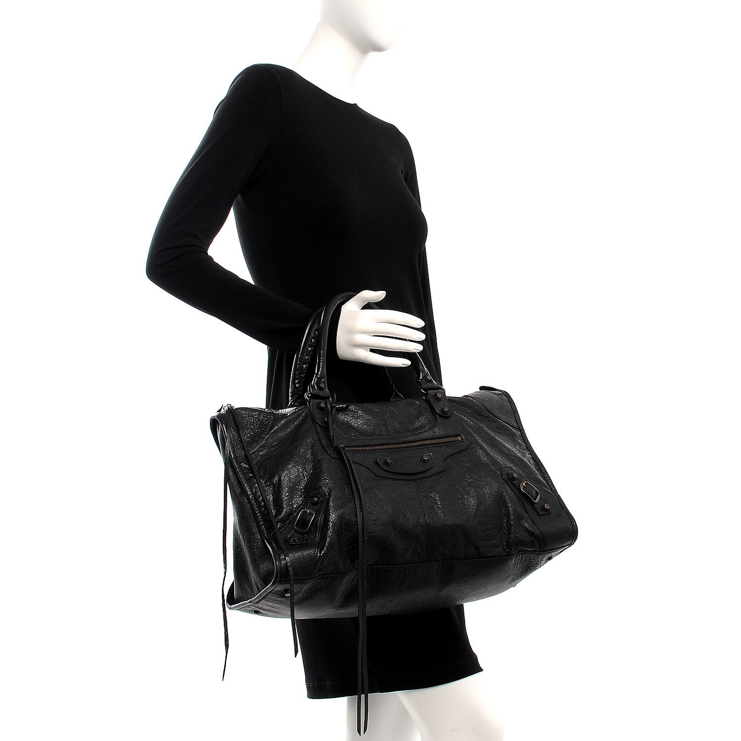 Balenciaga Agneau Classic Hardware Work Black 2 of 9