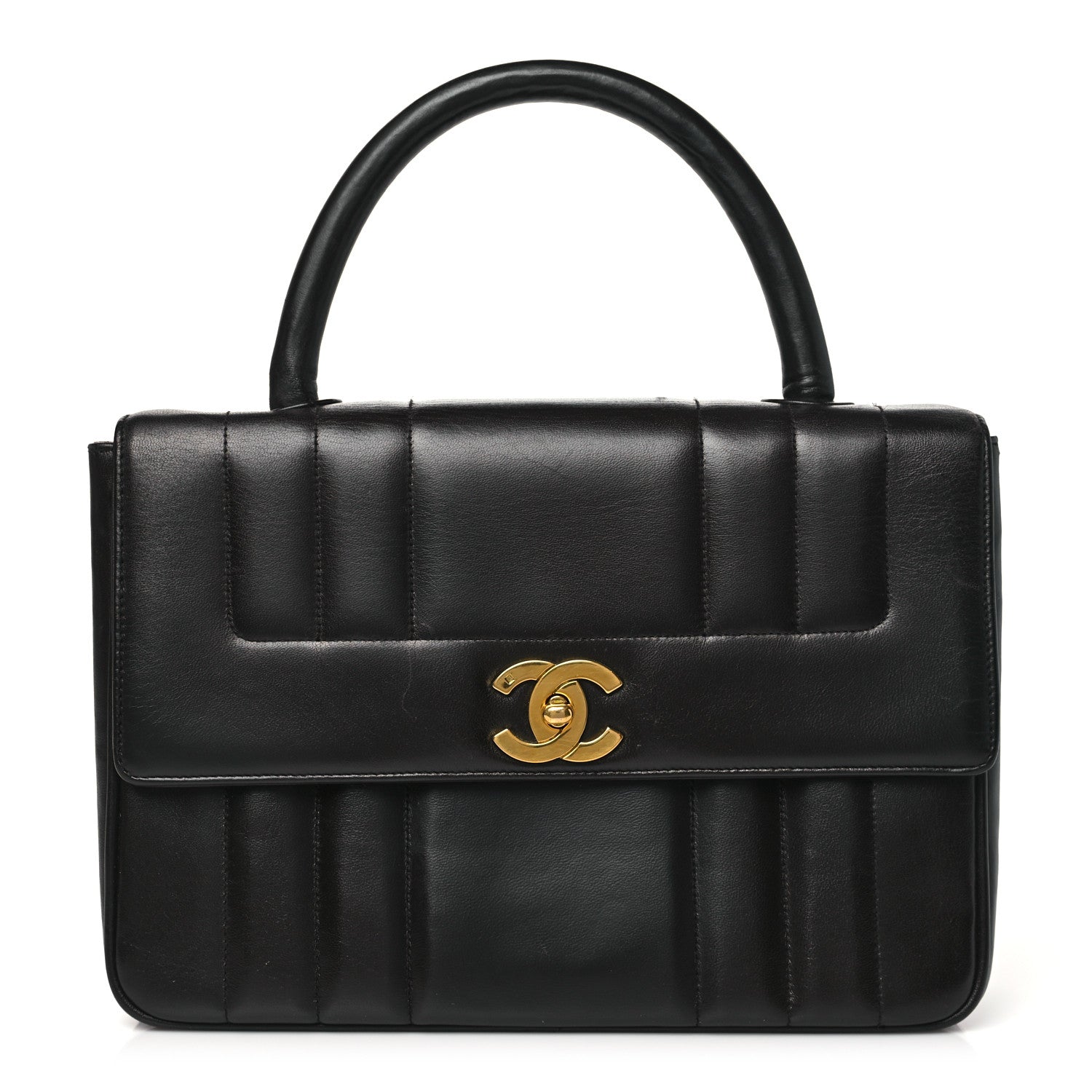Chanel Lambskin Vertical Quilted Kelly Flap Bag Black 1 of 11